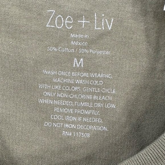 Zoe And Liv Women's Size Med I Report To My Cat Short Sleeve Tee Shirt Green New - Picture 5 of 11